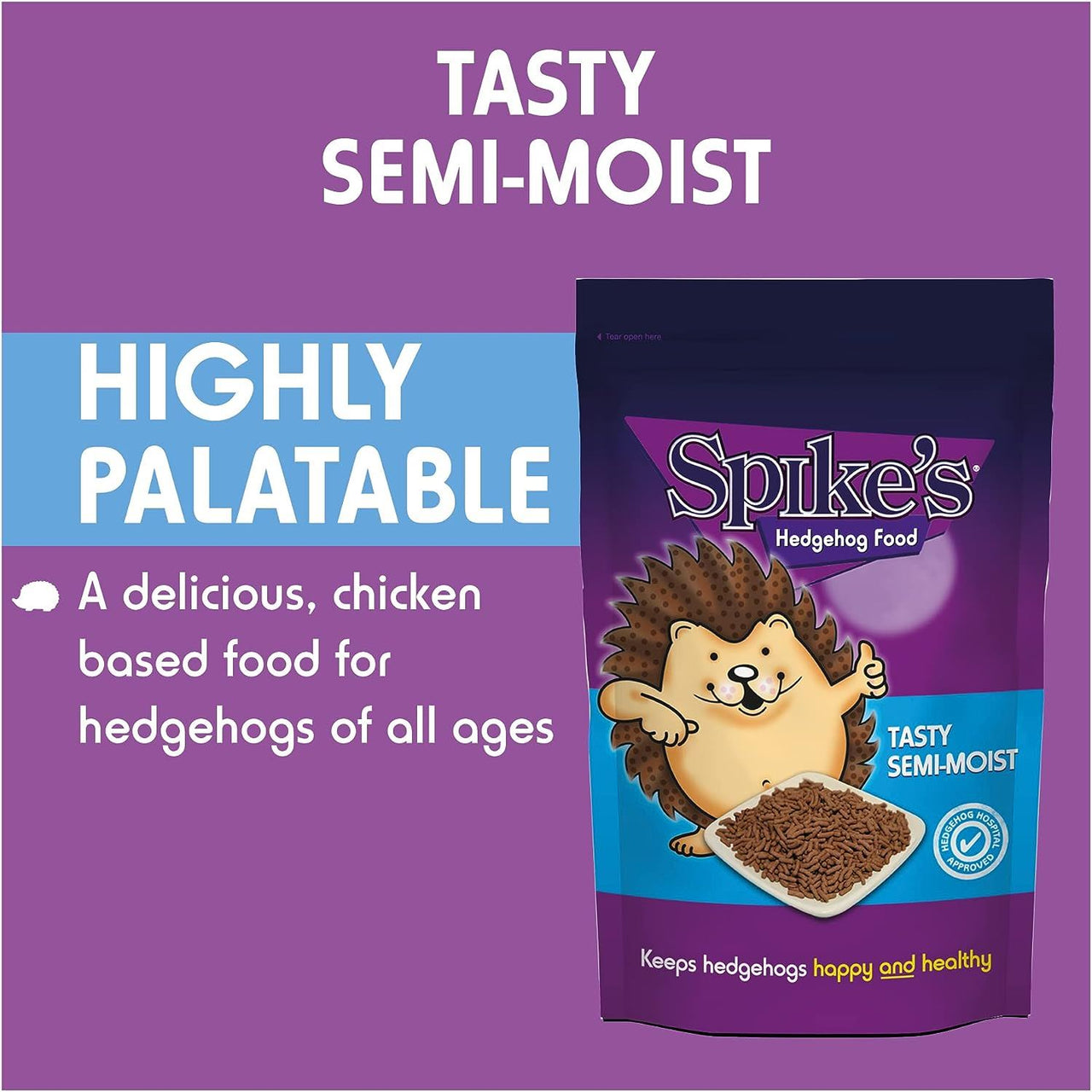 Spikes - Tasty Semi-Moist Hedgehog Food, 1.3kg Pack