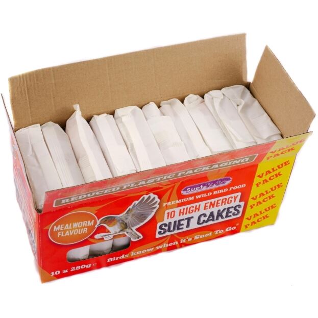 Suet To Go - Mealworm Suet Cakes, 10pcs Box