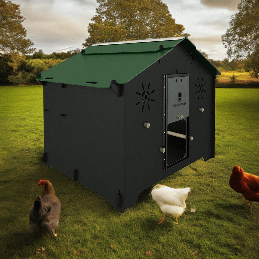 Easicoop Chalet L - HPL Chicken coop up to 10 large Birds (Black) (Delivery Only)