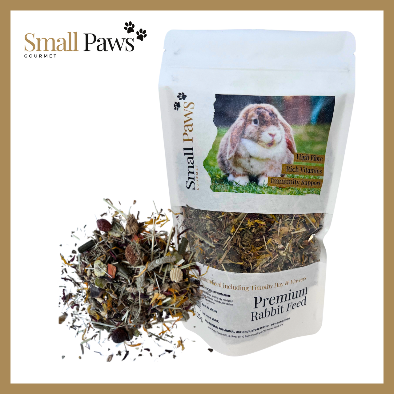 Paws Rabbit Starter Kit Small Paws Premium Rabbit Feed (Delivery Only) – New Forest Bird Foods